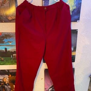 Red Pendleton dress pants